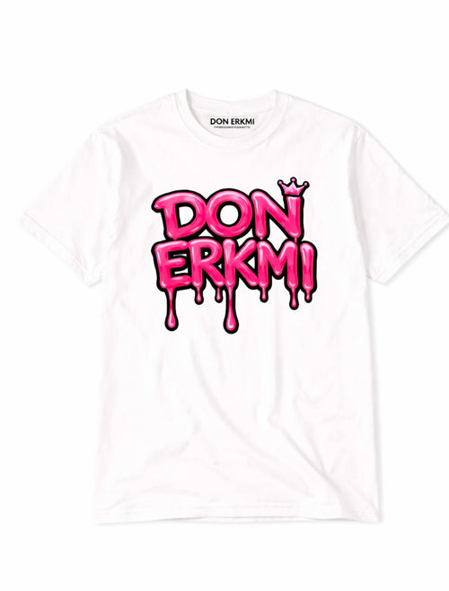 Don Erkmi Drip Tee – White
